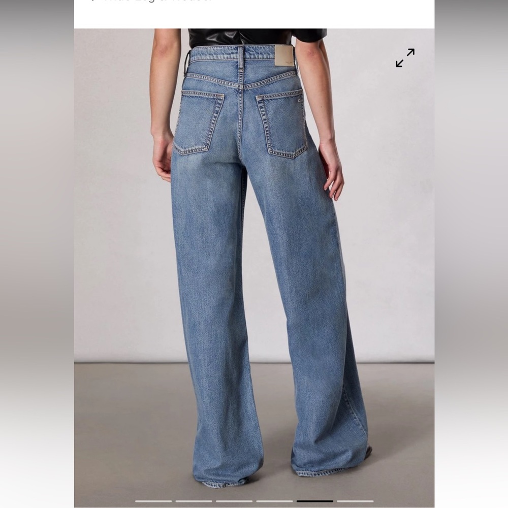 Rag & Bone - Featherweight Sophie High-Rise Full Length Ultra Wide Jeans - Picture 14 of 14